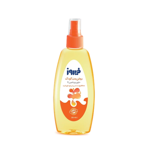 اسپری روغن بدن فیروز حاوی ویتامین E