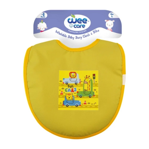 پیش بند کودک وی کر طرح Fun Cars مدل Free Size ضدآب حوله ای قابل شستشو -Wee Care-A805