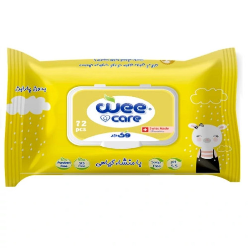 دستمال مرطوب کودک وی کر حاوی عصاره عسل و روغن آرگان 72برگی