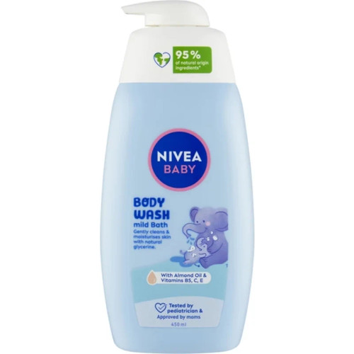 شامپو بدن کودک نیوا NIVEA BABY حاوی روغن بادام حجم 450میل